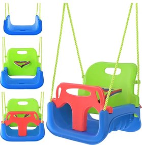 Растяща бебешка люлка 3в1 на въжета - за на закрито и в градината розова