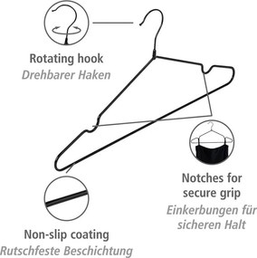 Метални закачалки в комплект 20 бр. Sascha – Wenko