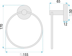 Закачалка за баня Ring 6610 Modern Brush Nickel