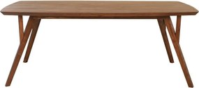 Кафява трапезна маса с акациев плот 100x200 cm Quenza – Light &amp; Living