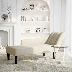 4009799 vidaXL Кушетка с десен подлакътник, кремав, кадифе