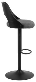 Антрацитни въртящи се бар столове в комплект от 2 броя 113 см Lucy - Actona