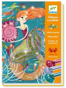 Djeco - Комплект за рисуване с брокат Mermaids DJ09507G
