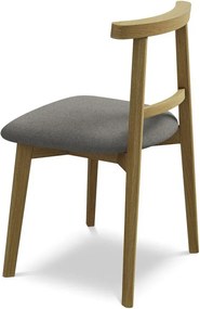 Сив трапезен стол от масивна дървесина Ohelo – Makamii