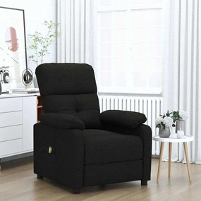 289674 vidaXL Масажен стол, черен, текстил