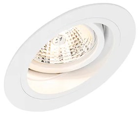 Комплект от 6 Кръгъл вграден прожектор бял регулируем - Chuck 70