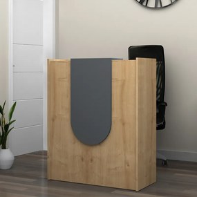 Mezzo TopMebel меламиново рецепция бюро в цвят дъб - антрацит 90x40x110cm.