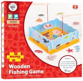 Bigjigs - Дървена игра - Магнитен риболов