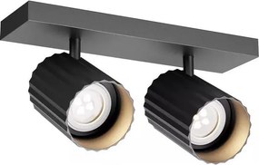 Redo 01-3403 - Точково осветително тяло DELPHI 2xGU10/7W/230V, черно