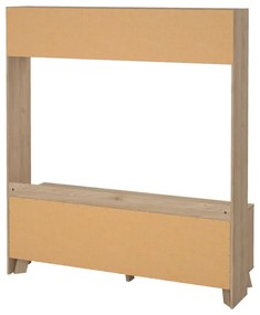 TV комплект от дъбов декор в бял и естествен цвят 159x181x48 cm Ikast – Tvilum