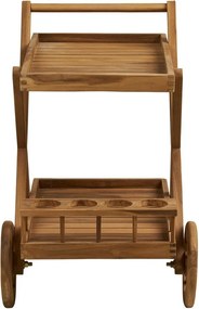 Маса за сервиране на колелца от масивна дървесина 50x86 cm Pasaku – House Nordic