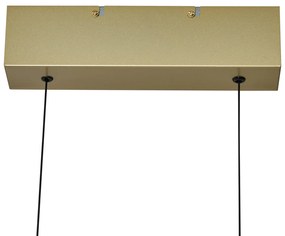 Модерна висяща лампа месинг с LED 3-степенно димиране Easylift - Straight