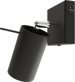 Черен метален прожектор ø 6 cm Etna – Sollux