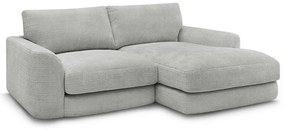 Светлосив шенилов ъглов диван (десен ъгъл) Leonore – Bobochic Paris