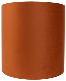 Текстилен абажур оранжев със златист интериор 40/40/40