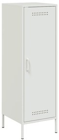 843011 vidaXL Висок шкаф, бял, 36x39x113 см, стомана