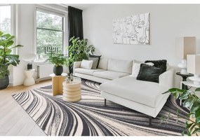 Кремаво-сив вълнен килим 200x300 cm Zebre - Agnella