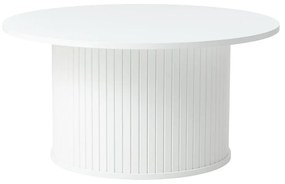 Бяла кръгла масичка за кафе Nola – Unique Furniture