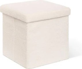 Сгъваема табуретка atmosphera Jaiko, Букле, Бял, 38x38 cm