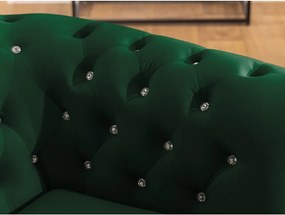 Зелен кадифен разтегателен ъглов диван (ляв ъгъл L форма) York Blik – Ropez