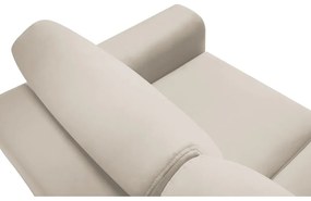 Бежов кадифен разтегателен диван с място за съхранение 235 cm Kyoto – Cosmopolitan Design