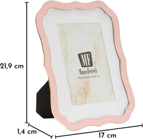 Светлорозова метално стояща рамка 17x22 cm Margot – Mauro Ferretti