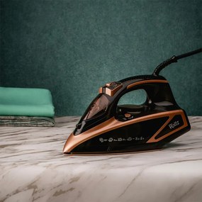 Разопакован: Ютия Oliver Voltz OV51050I, 3000W, 420 ml, Керамика, Автоматично изключване, Парен удар, Черен/златист