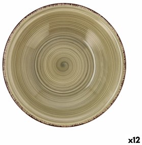 Дълбока чиния Quid Natura Vita Керамика Зелен (ø 21,5 cm) (12 броя)