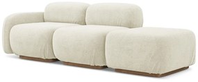 Кремав модулна лежанка от букле (десен ъгъл) Ailani – Makamii