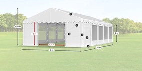 Partystan 6x10x2m Comfort PE 240g с мрежа против комари Лято