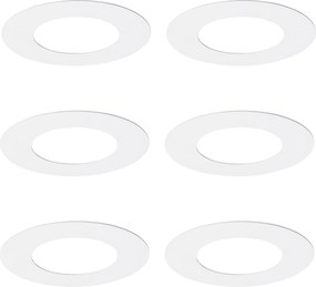 Комплект от 6 бели дистанционни пръстена за вградени прожектори 7,5 - 13 см - Spacer