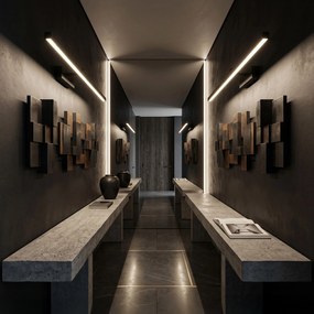Stenen LED aplik za banya APP1868-1W 80 cm Black