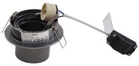 Модерен вграден прожектор тъмно сив GU10 50mm кръгъл накланящ се - Installa