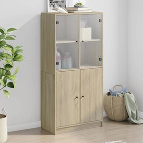 3295866 vidaXL Висок шкаф, Дъб сонома, 68x37x142 см, инженерно дърво