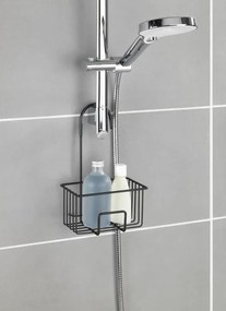 Черен висящ рафт за баня от неръждаема стомана Milito – Wenko