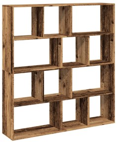 3310314 vidaXL Библиотека, старо дърво, 132x29x141,5 см, инженерно дърво
