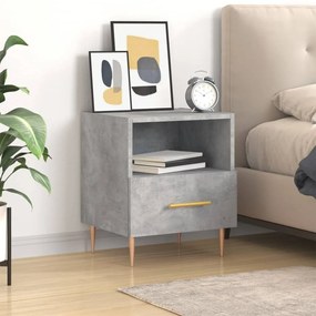 827412 vidaXL Нощно шкафче, бетонно сиво, 40x35x47,5 см, инженерно дърво