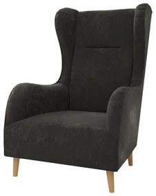 Тъмносиво кадифено кресло Carole - Ropez