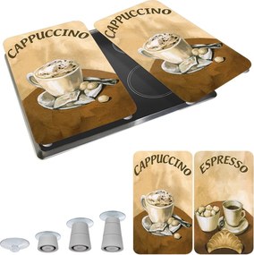 Комплект от 2 стъклени капака за готварска печка Coffee - Wenko
