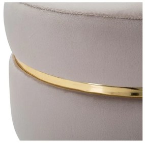 Табуретка от бежово кадифе Paris - Mauro Ferretti