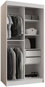 Гардероб Selfie 100 плъзгащ-Черно