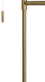 Подова лампа бронз с бял абажур и регулируема ръка - Ladas Deluxe