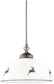Kolarz 731.32.102 - Пендел NONNA 1xE27/75W/230V Ø 36 см елен зелен
