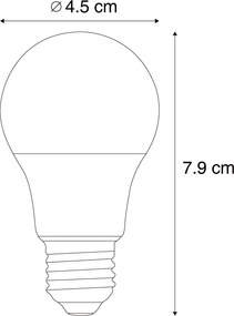 Комплект от 5 смарт E27 димируеми LED крушки P45 опал 4.9W 470 lm 2200-4000K
