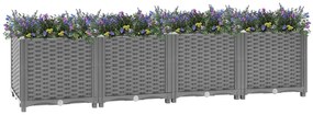 153296 vidaXL Повдигната леха, 160x40x38 см, полипропилен