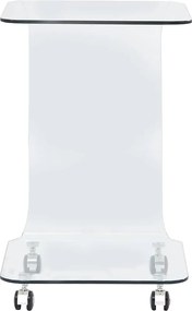 284726 vidaXL Маса за кафе, 45x40x63 см, закалено стъкло