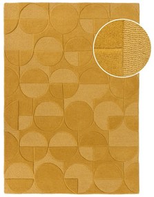 Жълт вълнен килим , 160 x 230 cm Gigi - Flair Rugs