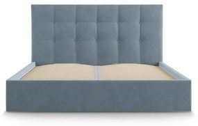 Светлосиньо кадифено двойно легло , 160 x 200 cm Nerin - Mazzini Beds