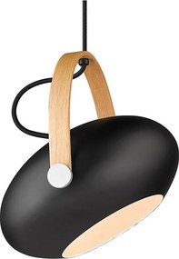 Halo Design 734344 - Пендант на кабел DC 1xE27/40W/230V Ø 26 cm черен/дъб