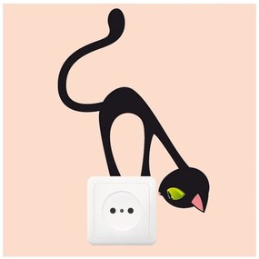 Стикер "Любопитна котка", 17 x 12 cm - Ambiance